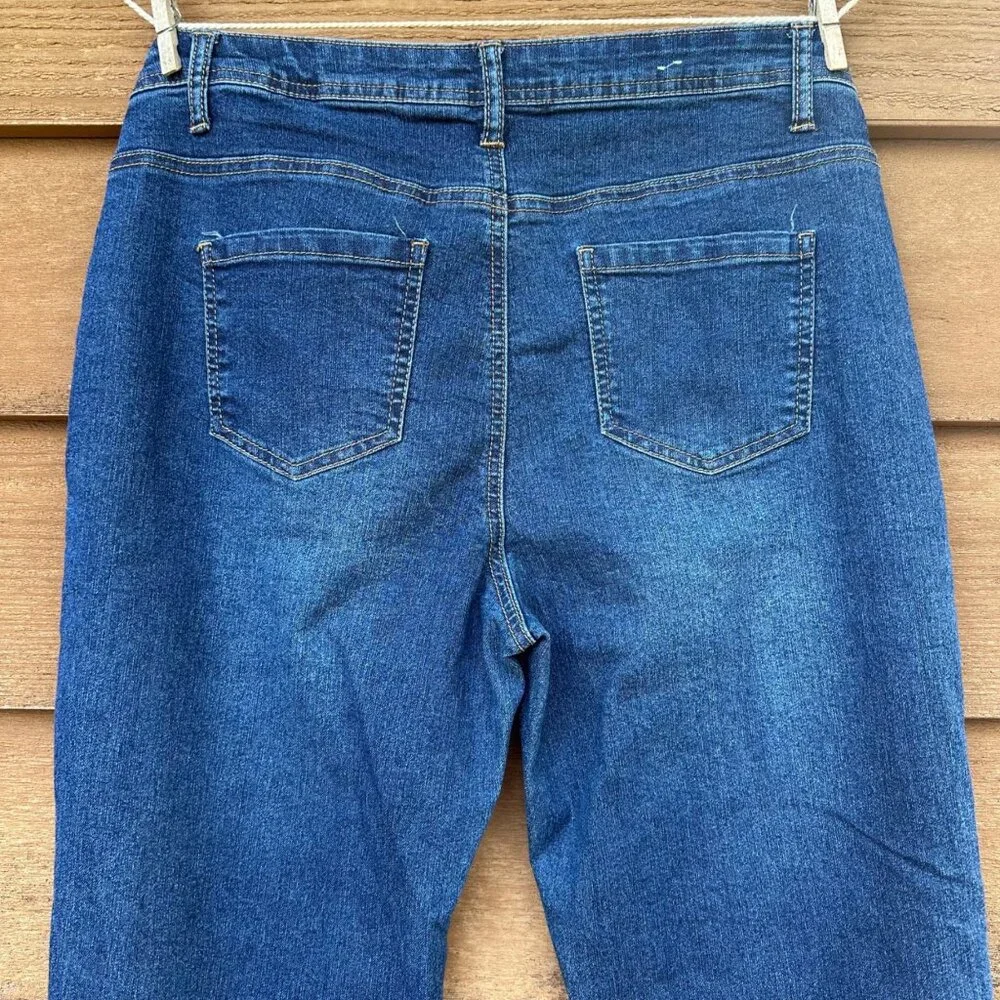 Bcc Jeans Womens Mid-Rise Stretch Denim Straight-Leg Size 10R Blue - Picture 10 of 13